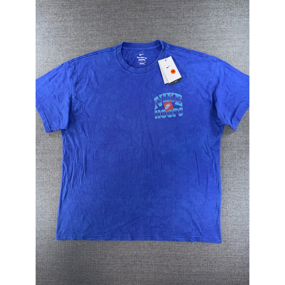 Nike Hoops Summer League T-Shirt Mens XL Blue Graphic Basketball Tee HJ3436-539
